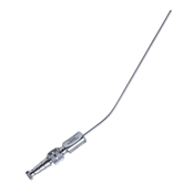 Frazier Suction Tube 6 French (2.00mm) XX-Small Angled 30? With Stylette Working Length 4 1/2" (100mm) Overall Length 6 3/4" (171mm) With Thumb Plate And Cutoff Hole 